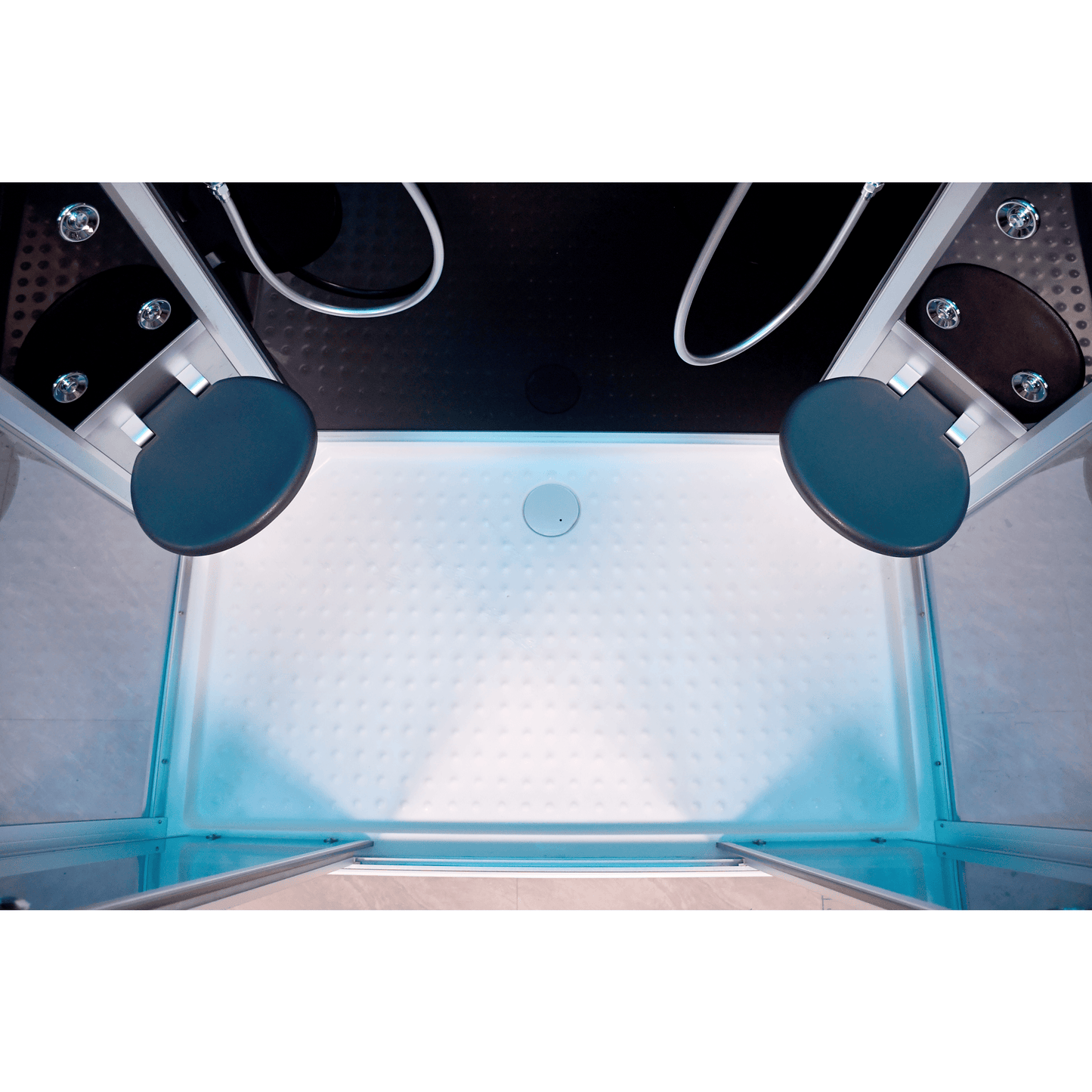 Platinum DZ903L 59" 2 Person Steam Shower Sliding Door - Blue