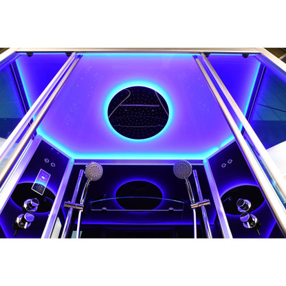 Platinum DZ903L 59" 2 Person Steam Shower Sliding Door - Blue