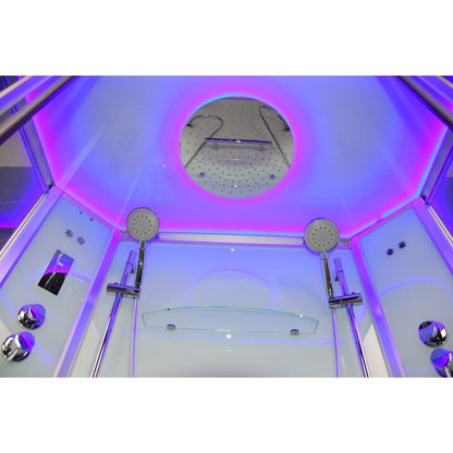 Platinum 59" 2 Person DZ903A Steam Shower-Sliding Door - Clear