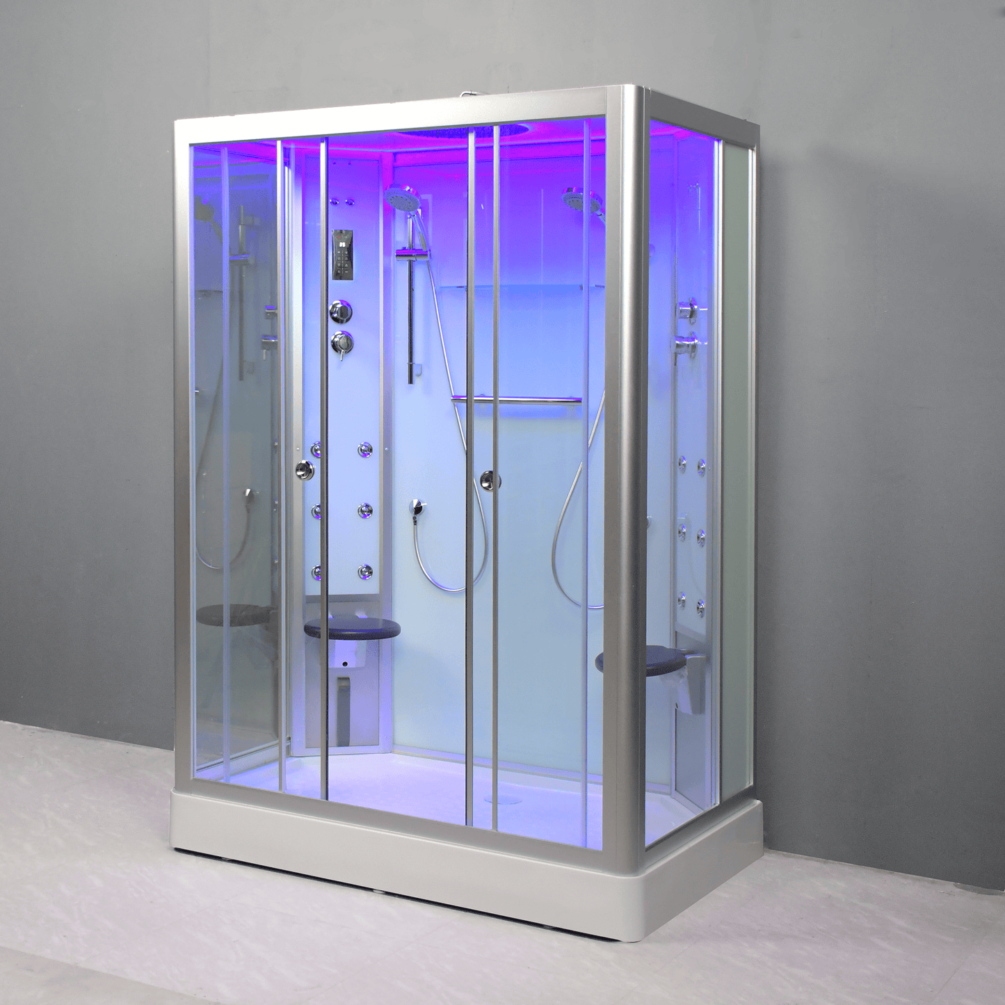 Platinum 59" 2 Person DZ903A Steam Shower-Sliding Door - Clear