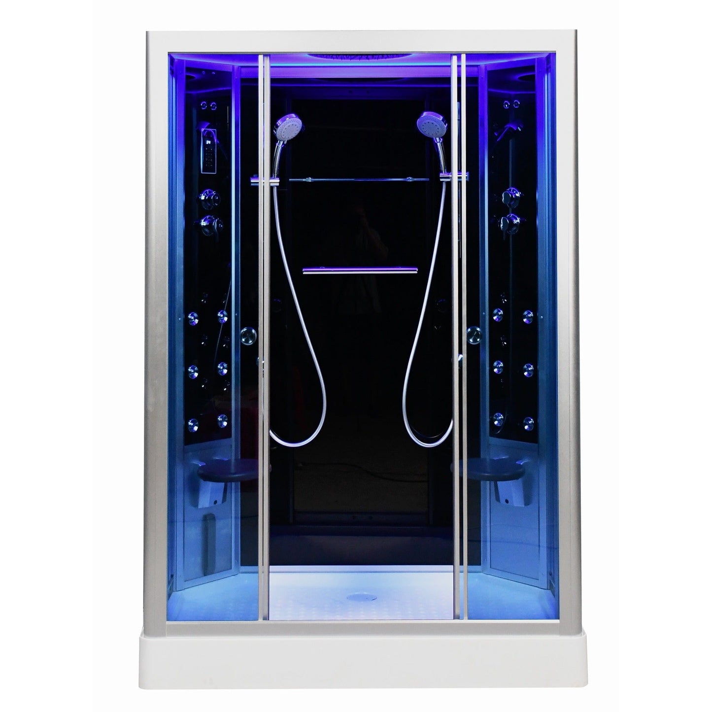 Platinum DZ903L 59" 2 Person Steam Shower Sliding Door - Blue