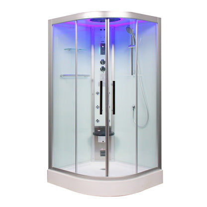 Platinum DZ901A 42" Corner Steam Shower - Clear Glass
