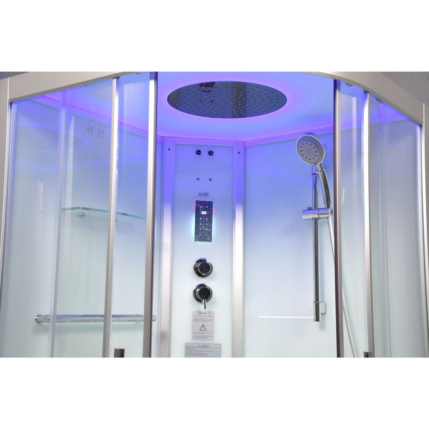 Platinum DZ901A 42" Corner Steam Shower - Clear Glass