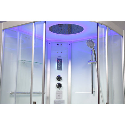 Platinum DZ901A 42" Corner Steam Shower - Clear Glass