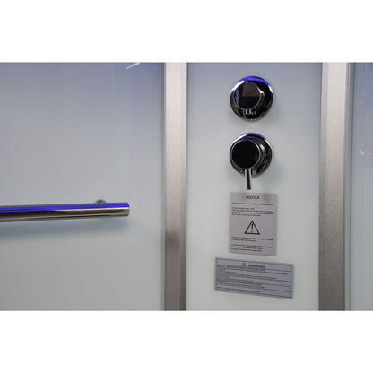 Platinum DZ901A 42" Corner Steam Shower - Clear Glass