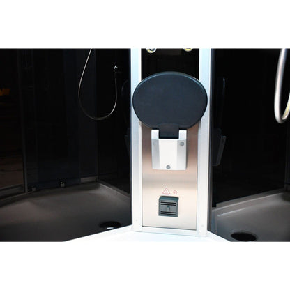 Platinum DZ901L 42" Corner Steam Shower - Blue Glass