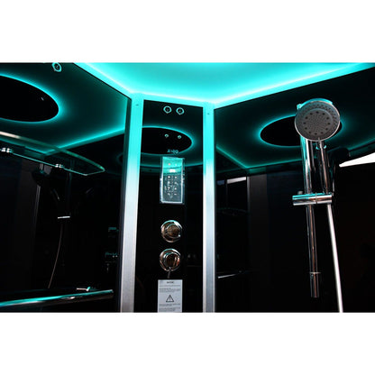 Platinum DZ901L 42" Corner Steam Shower - Blue Glass