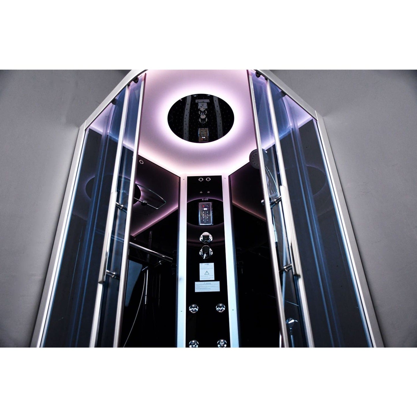 Platinum DZ901L 42" Corner Steam Shower - Blue Glass