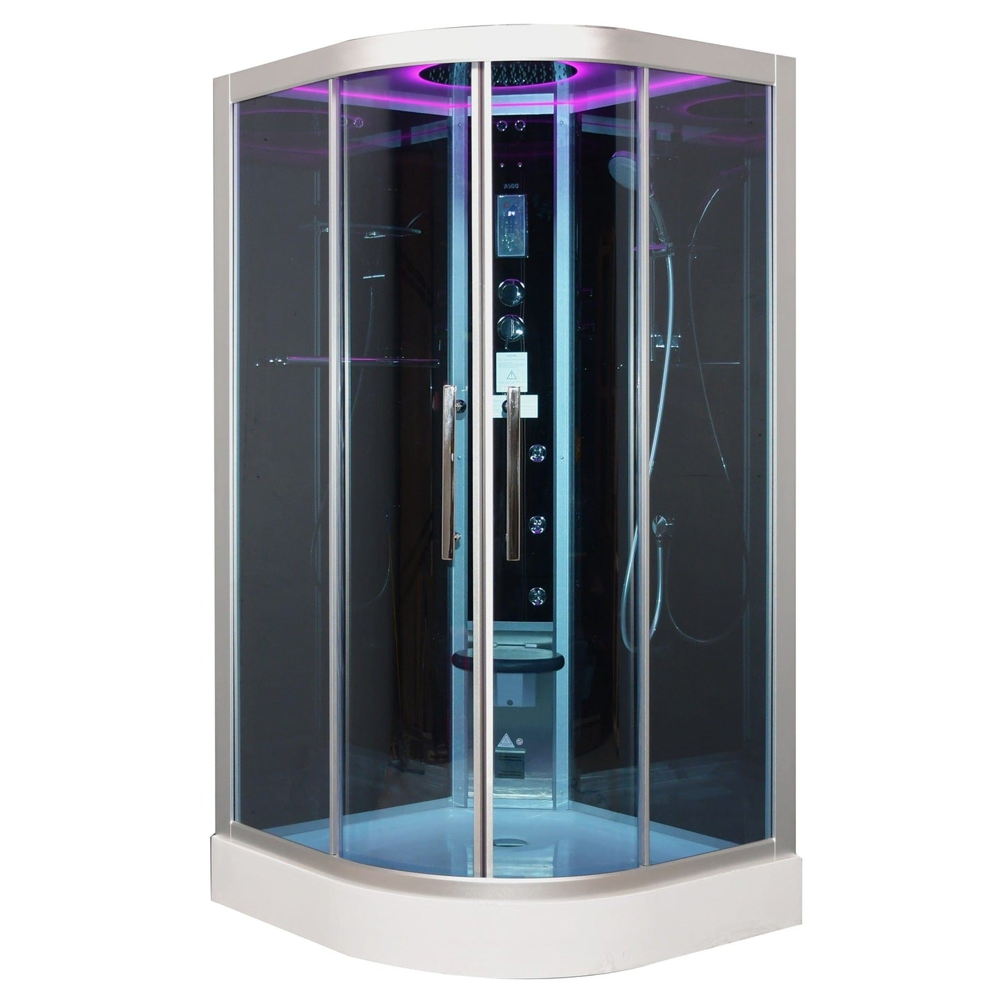 Platinum DZ901L 42" Corner Steam Shower - Blue Glass