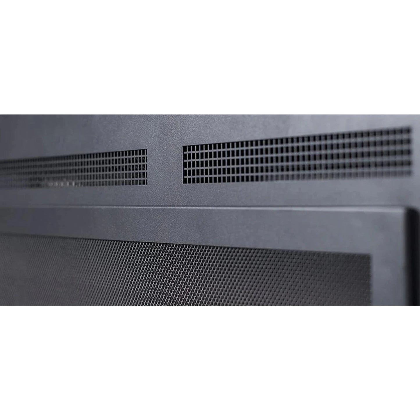 The Sideline Steel Mesh Screen Non Reflective 50" Recessed Electric Fireplace