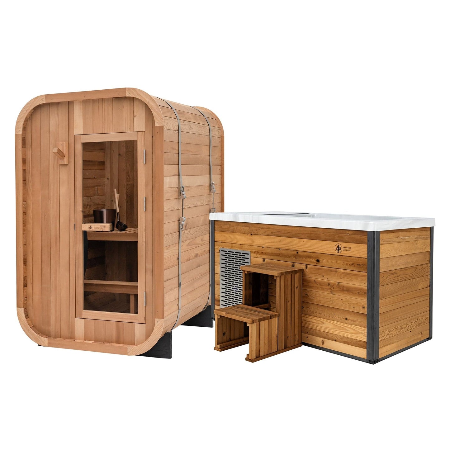 Redwood Outdoors Duo Sauna x Denali Cold Plunge