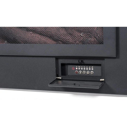 The Sideline Steel Mesh Screen Non Reflective 50" Recessed Electric Fireplace