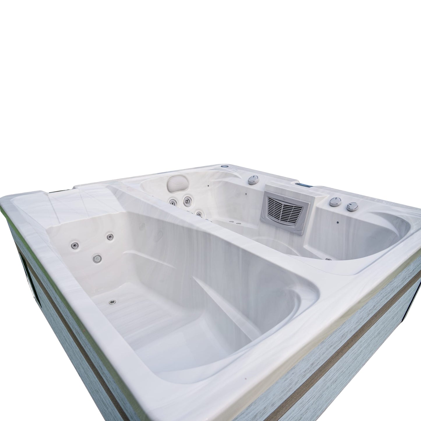 Luxury Spas Marquis 3- Person Hot and Cold Spa (WS-I02) - Cloud Gray