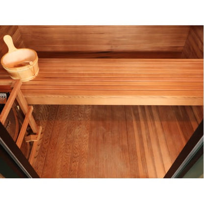 Sunray Cayman 4-Person Double Bench Outdoor Traditional Sauna