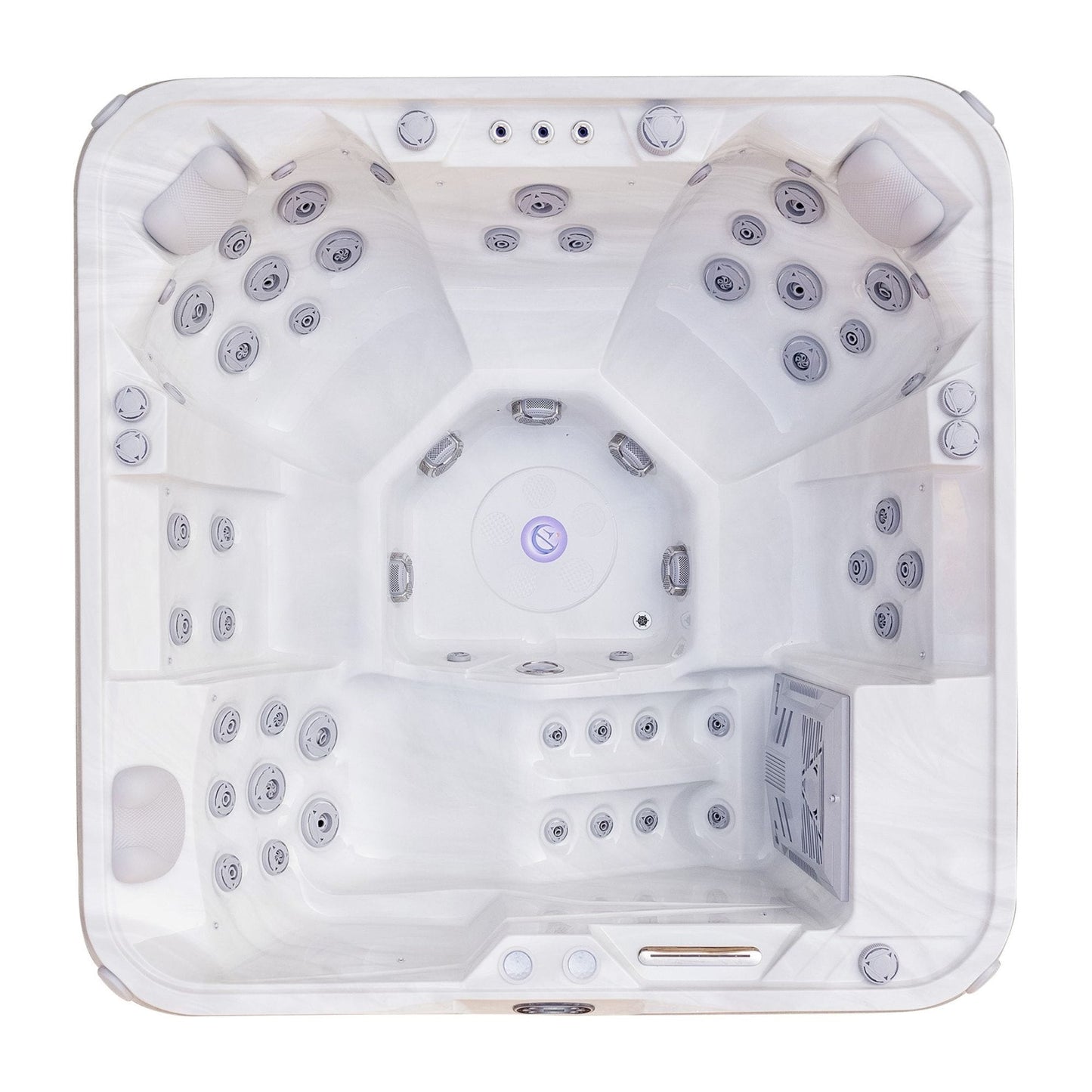 Luxury Spas Liberty 5-Person Hot Tub (WS-005) - Silver White Marble