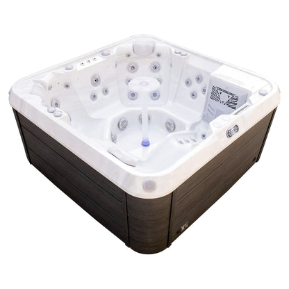 Luxury Spas Liberty 5-Person Hot Tub (WS-005) - Silver White Marble