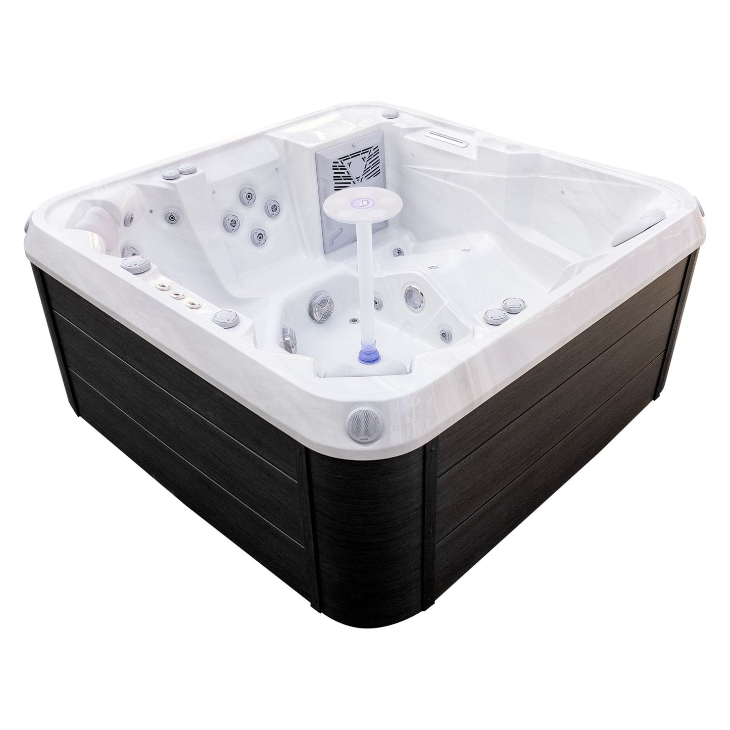 Luxury Spas Liberty 5-Person Hot Tub (WS-005) - Silver White Marble