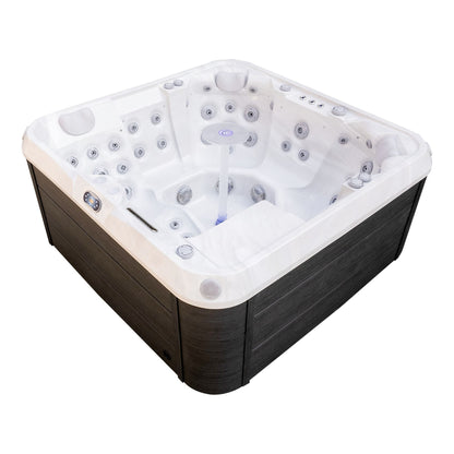 Luxury Spas Liberty 5-Person Hot Tub (WS-005) - Silver White Marble