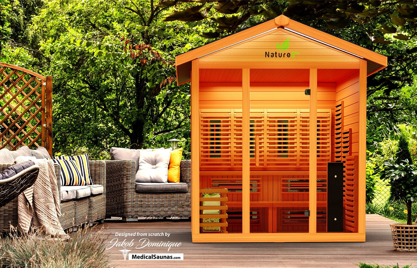 Nature 8 Plus Medical Sauna - Indoor or Outdoor Sauna