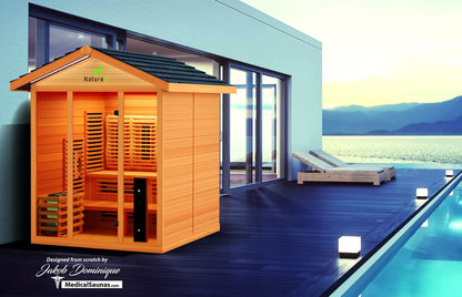 Nature 8 Plus Medical Sauna - Indoor or Outdoor Sauna