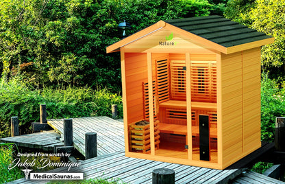 Nature 8 Plus Medical Sauna - Indoor or Outdoor Sauna