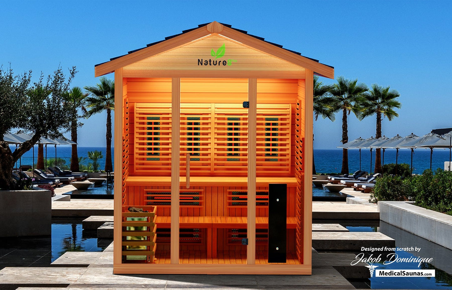 Nature 8 Plus Medical Sauna - Indoor or Outdoor Sauna