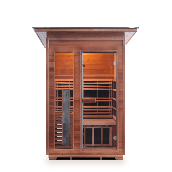 Enlighten Infrared/Traditional Sauna DIAMOND - 2 Slope - 2 Person Outdoor Sauna