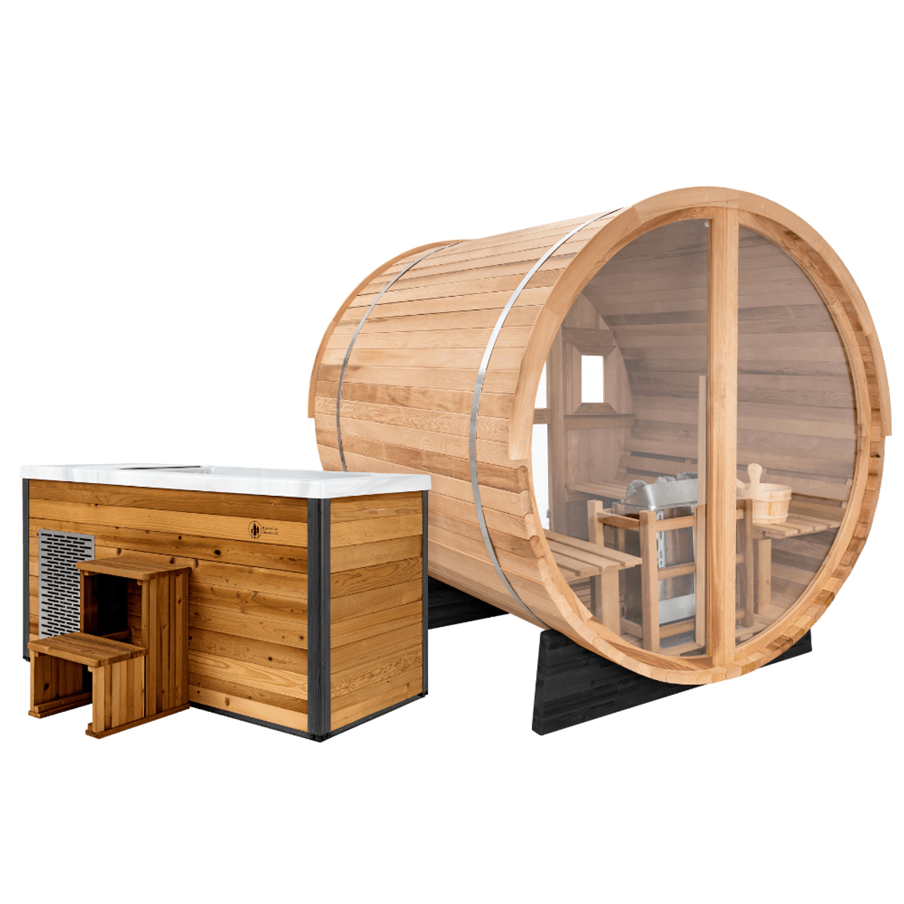 Redwood Outdoors Vista Sauna x Denali Cold Plunge