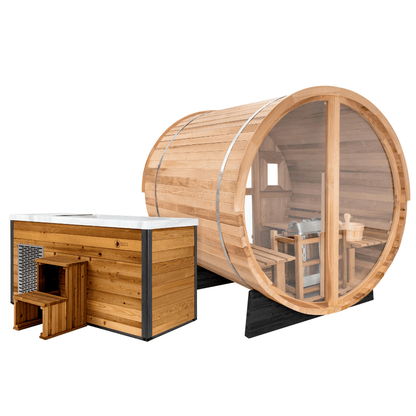 Redwood Outdoors Vista Sauna x Denali Cold Plunge