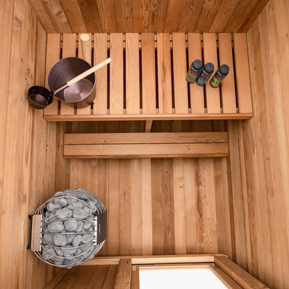 Duo Outdoor Sauna - 2 Person w/ Harvia Spirit Wi-Fi 8kW Heater