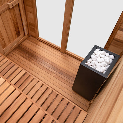 Garden Outdoor Sauna - 8 Person w/ Harvia KIP 8kW Heater