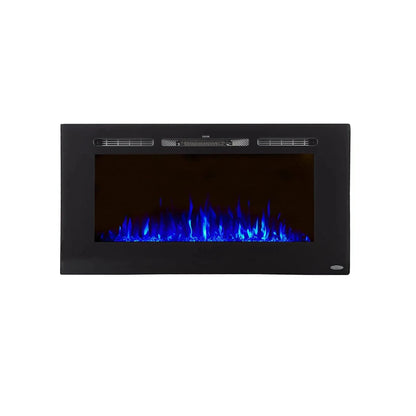 The Sideline 40" Recessed Black Electric Fireplace