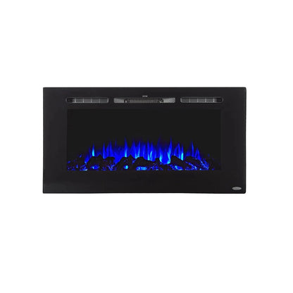 The Sideline 40" Recessed Black Electric Fireplace