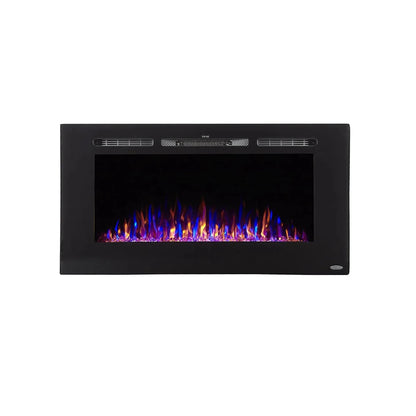 The Sideline 40" Recessed Black Electric Fireplace