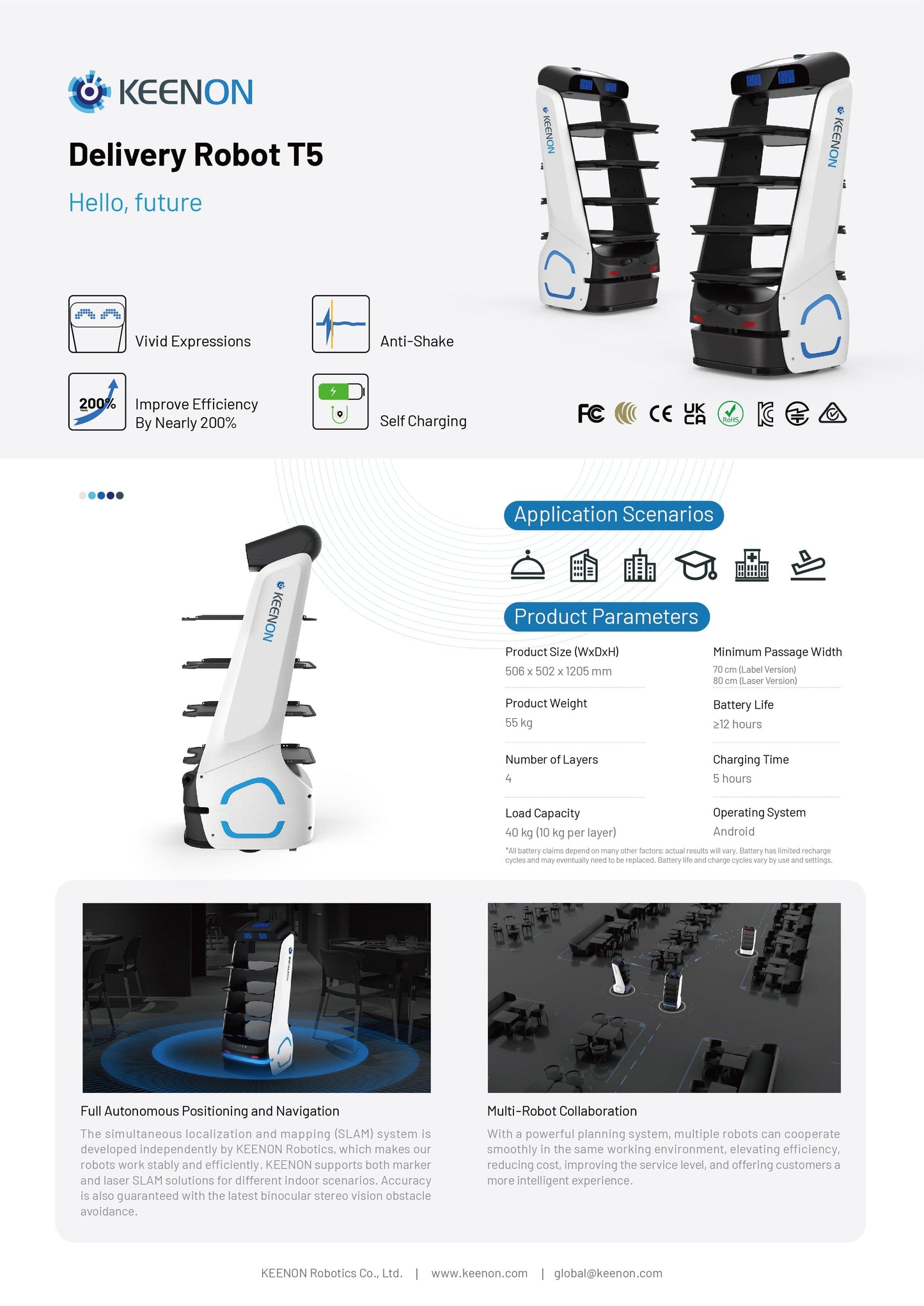 Keenon Robot Dinetbot T5 - Commercial Service Robot