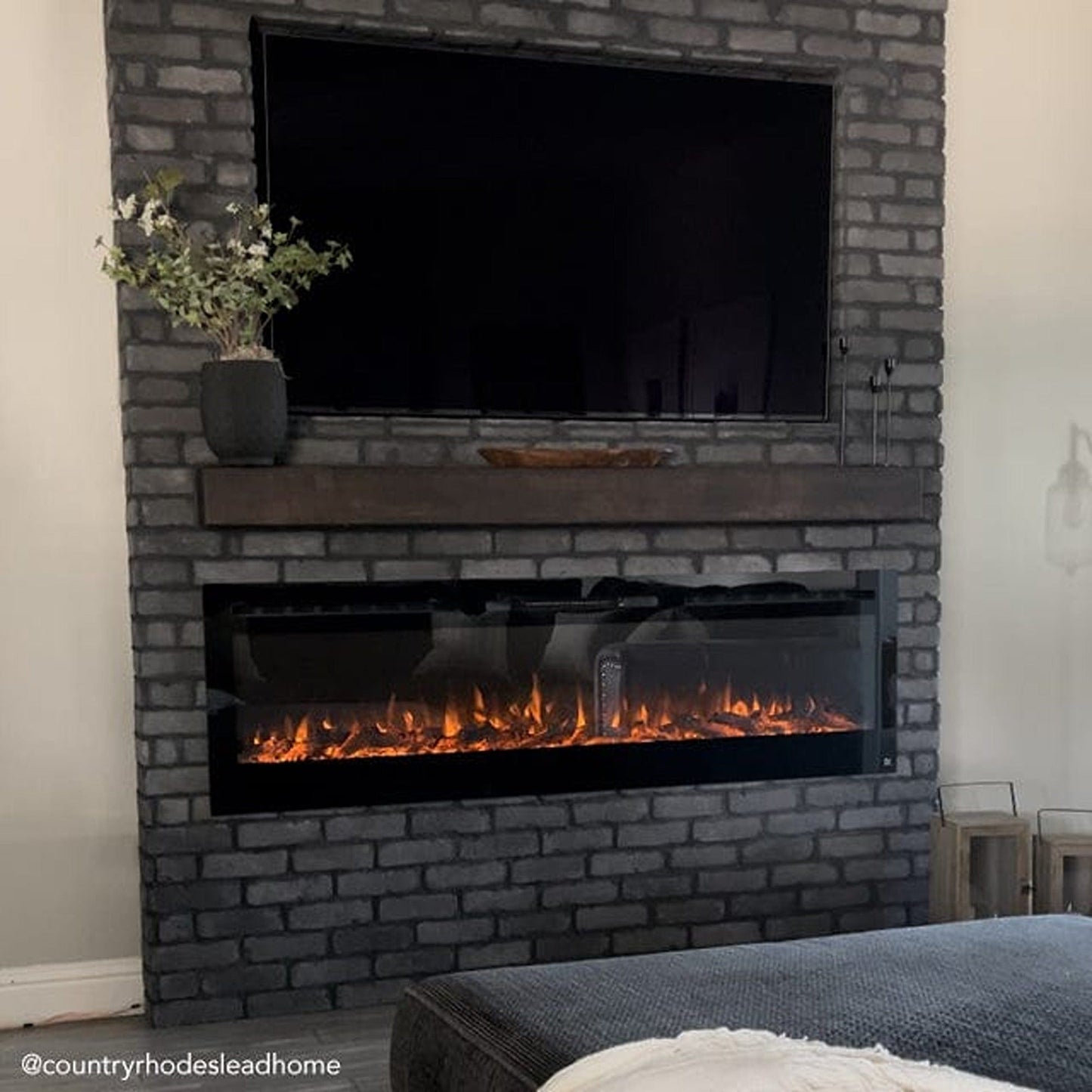 The Sideline 72" Recessed Smart Electric Fireplace