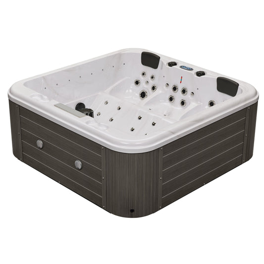 Luxury Spas Social 5 Person Hot Tub (WS-297) - Cloud Gray