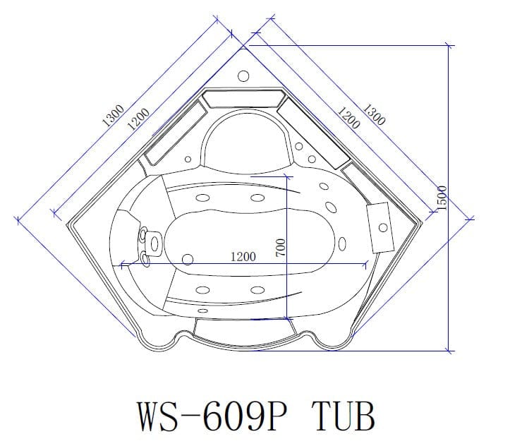 Mesa 609P 48" Combination Corner Steam Shower