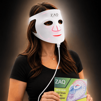 ZAQ Noor 2.0 Pro Light Face Mask: 1072nm Deep Infrared, Red & Blue Light