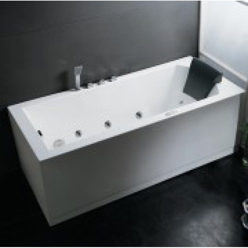 Platinum AM-154JDTSZ-70 71" Rectangular Freestanding Combination Bathtub - Left Hand Drain