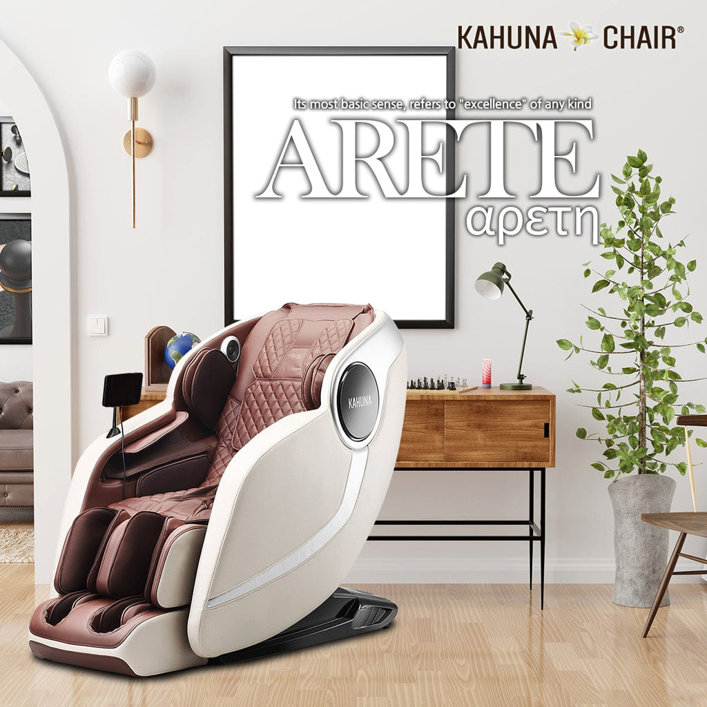 Kahuna Chair – EM Arete [Ivory/Black] - Massage Chair