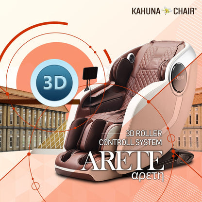 Kahuna Chair – EM Arete [Ivory/Black] - Massage Chair