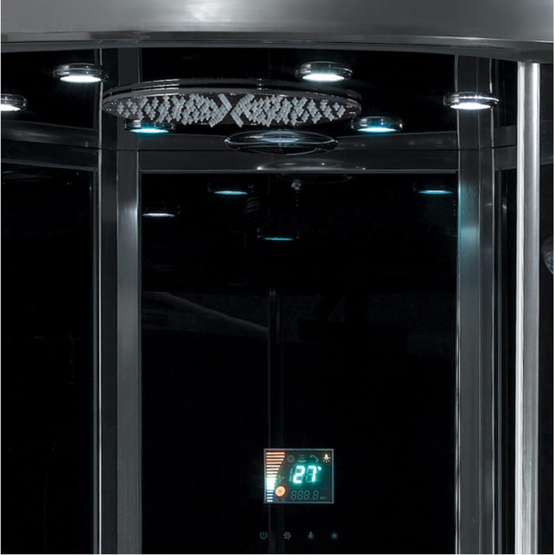 Platinum DA333 59" Corner Combination Steam Shower with Jetted Bathtub