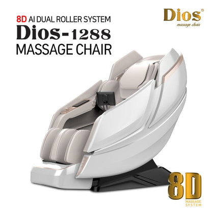 Dios Massage Chair 8D Dual Core Air Tech Touch Roller SL-track with Brain Relaxation Program Dios-1288