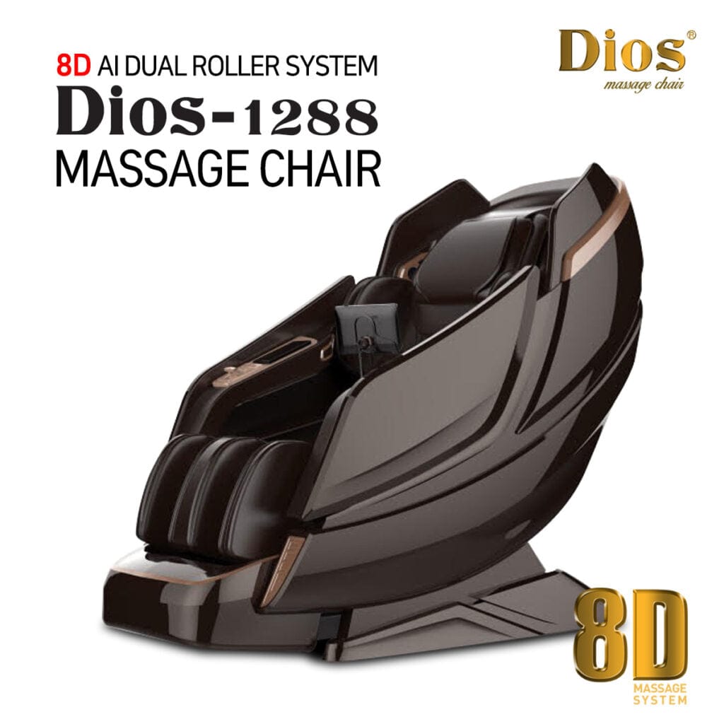 Dios Massage Chair 8D Dual Core Air Tech Touch Roller SL-track with Brain Relaxation Program Dios-1288