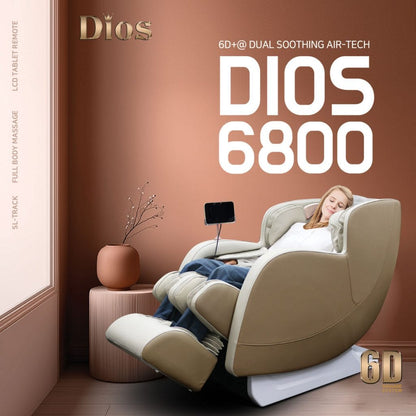 Dios Massage Chair 6D Dual Core Air Roller SL-track - Dios-6800