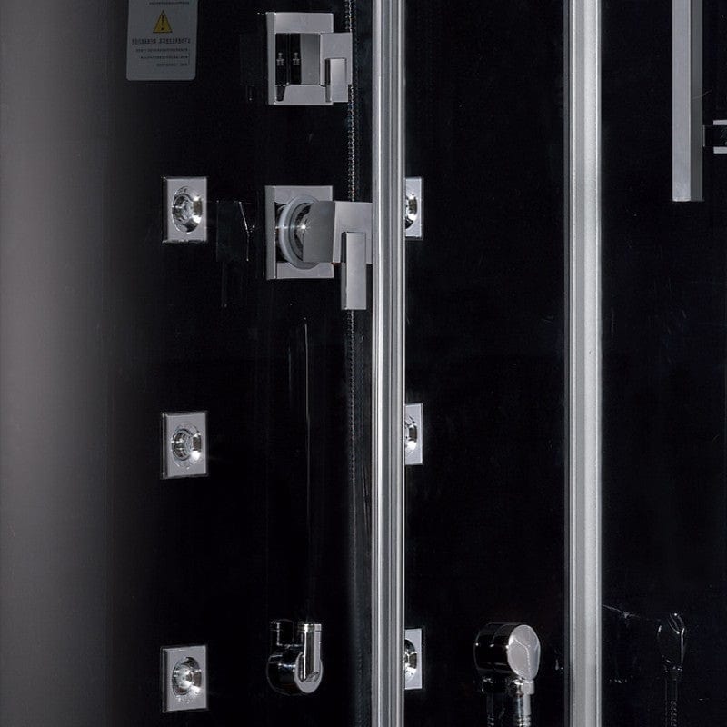 Platinum DZ959F8-R Right 47" Rectangular Steam Shower - Black