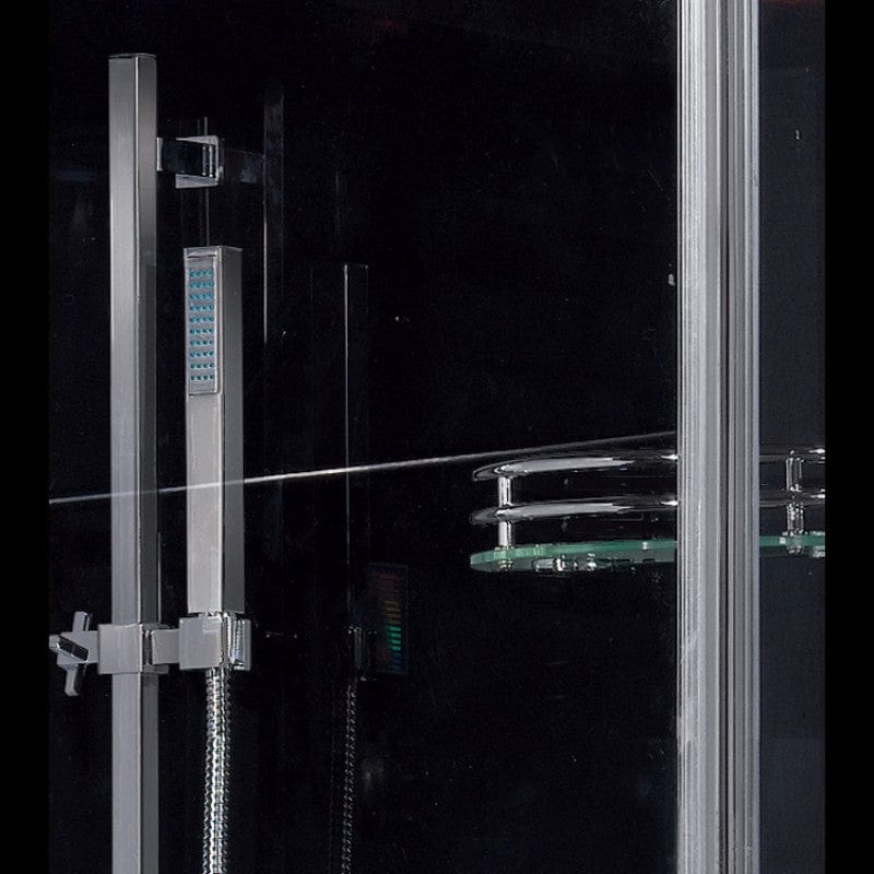 Platinum DZ959F8L Left 47" Rectangular Free Standing Steam Shower - Black