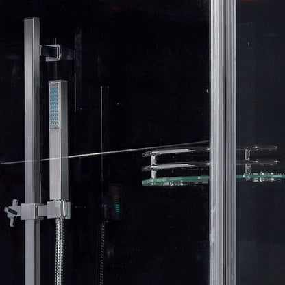 Platinum DZ959F8-R Right 47" Rectangular Steam Shower - Black
