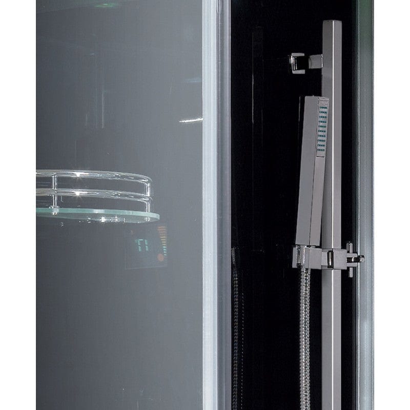 Platinum DZ961F8-Left 59" Rectangular Free Standing Steam Shower - Black